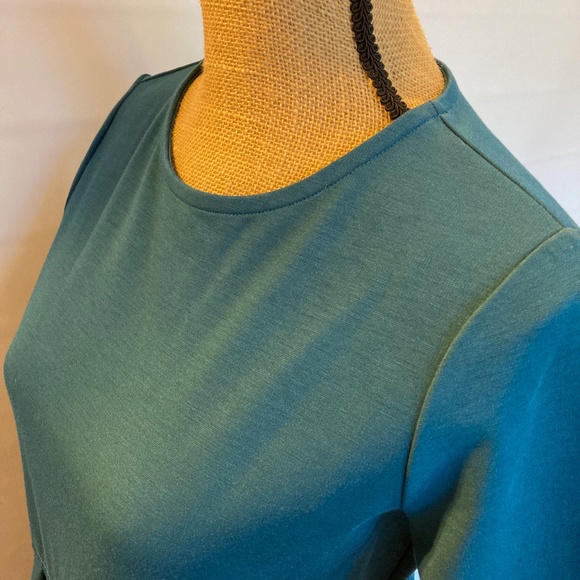 The Tog Shop jersey dress, teal 3/4 sleeve, size PS, full length - Picture 5 of 6
